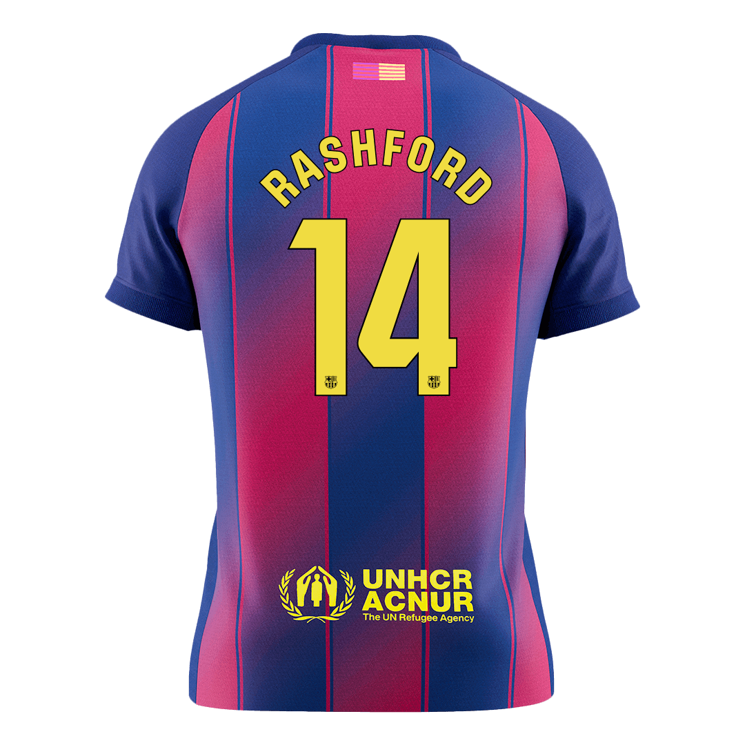 RASHFORD #14 Men's Barcelona 2025/26 Home Soccer Jersey Premium product view 9