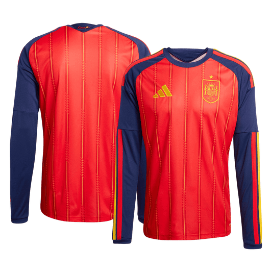 Men's Spain World Cup 2026 Home Long Sleeve Soccer Jersey product view 2