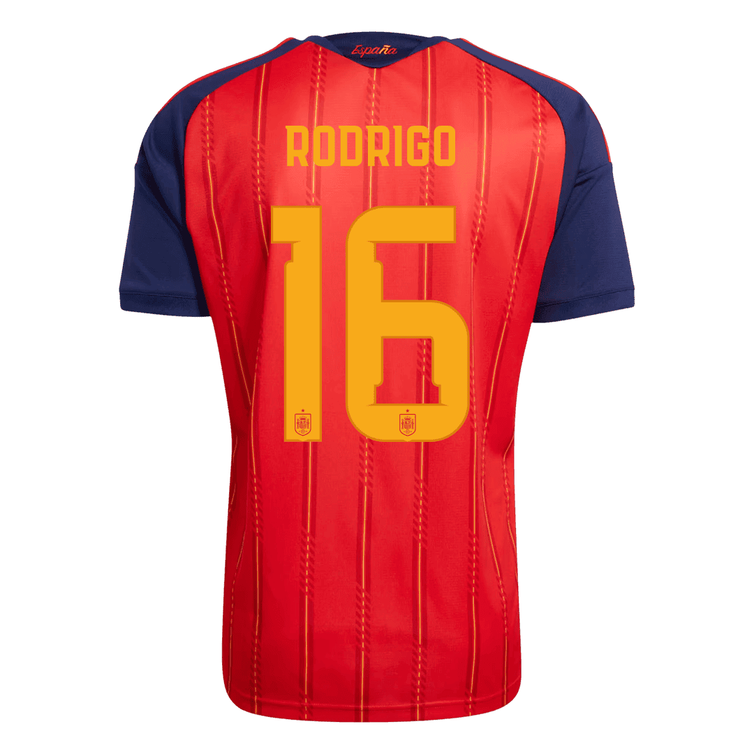 RODRIGO #16 Men's Spain World Cup 2026 Champion Edition Home Soccer Jersey product view 7