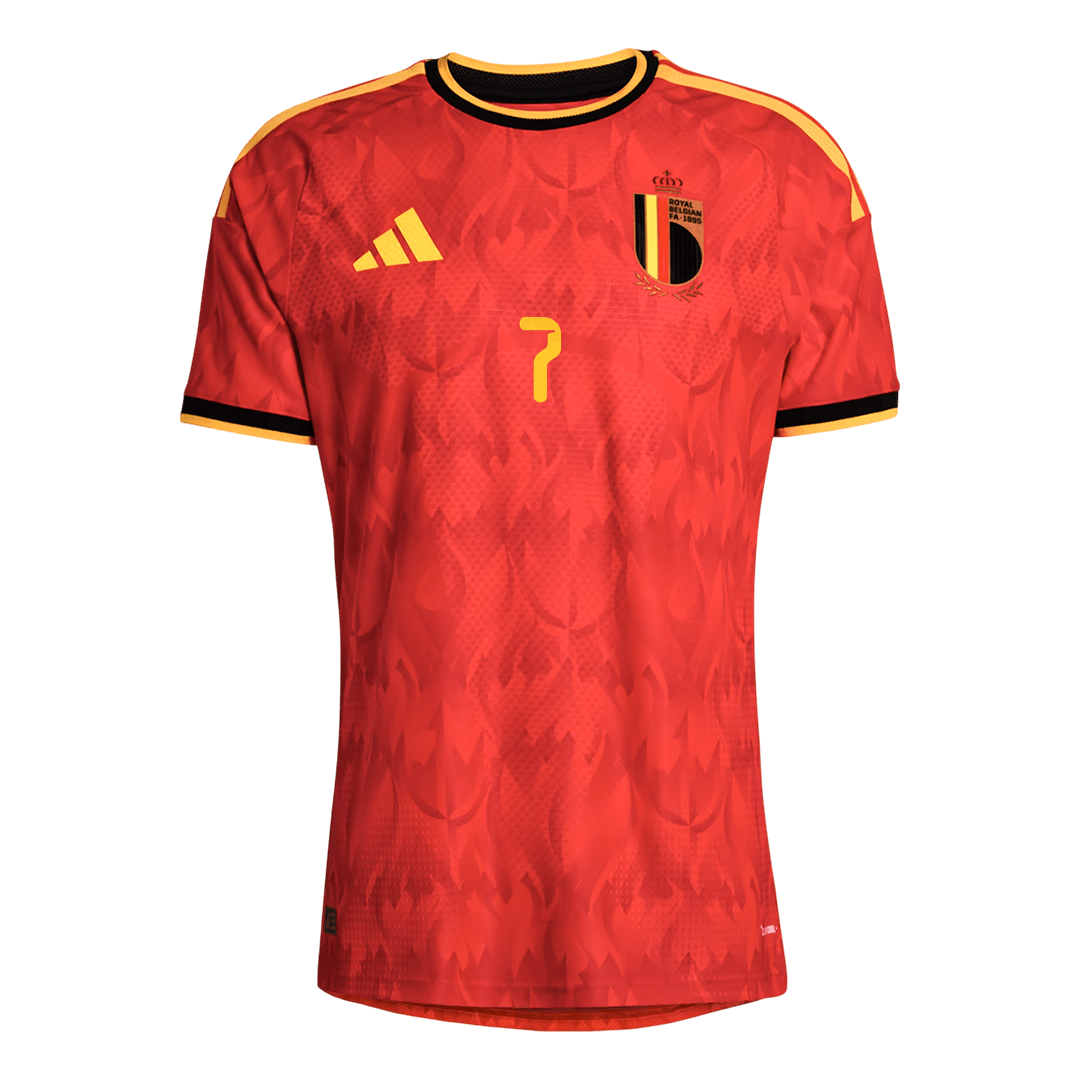 DE BRUYNE #7 Men's Belgium World Cup 2026 Player Version Home Soccer Jersey - Slim Fit product view 9