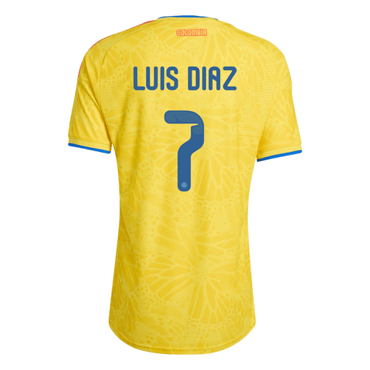LUIS DíAZ #7 Men's Colombia World Cup 2026 Player Version Home Soccer Jersey - Slim Fit product view 2