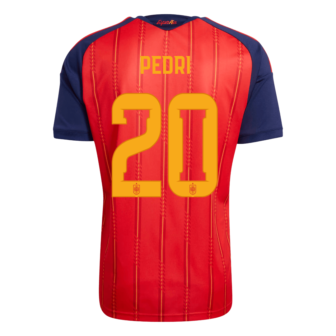 PEDRI #20 Men's Spain World Cup 2026 Home Soccer Jersey Premium product view 3
