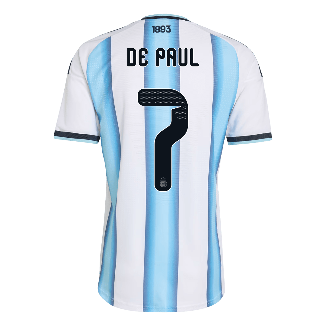 DE PAUL #7 Men's Argentina World Cup 2026 Player Version Home Soccer Jersey - Slim Fit product view 3