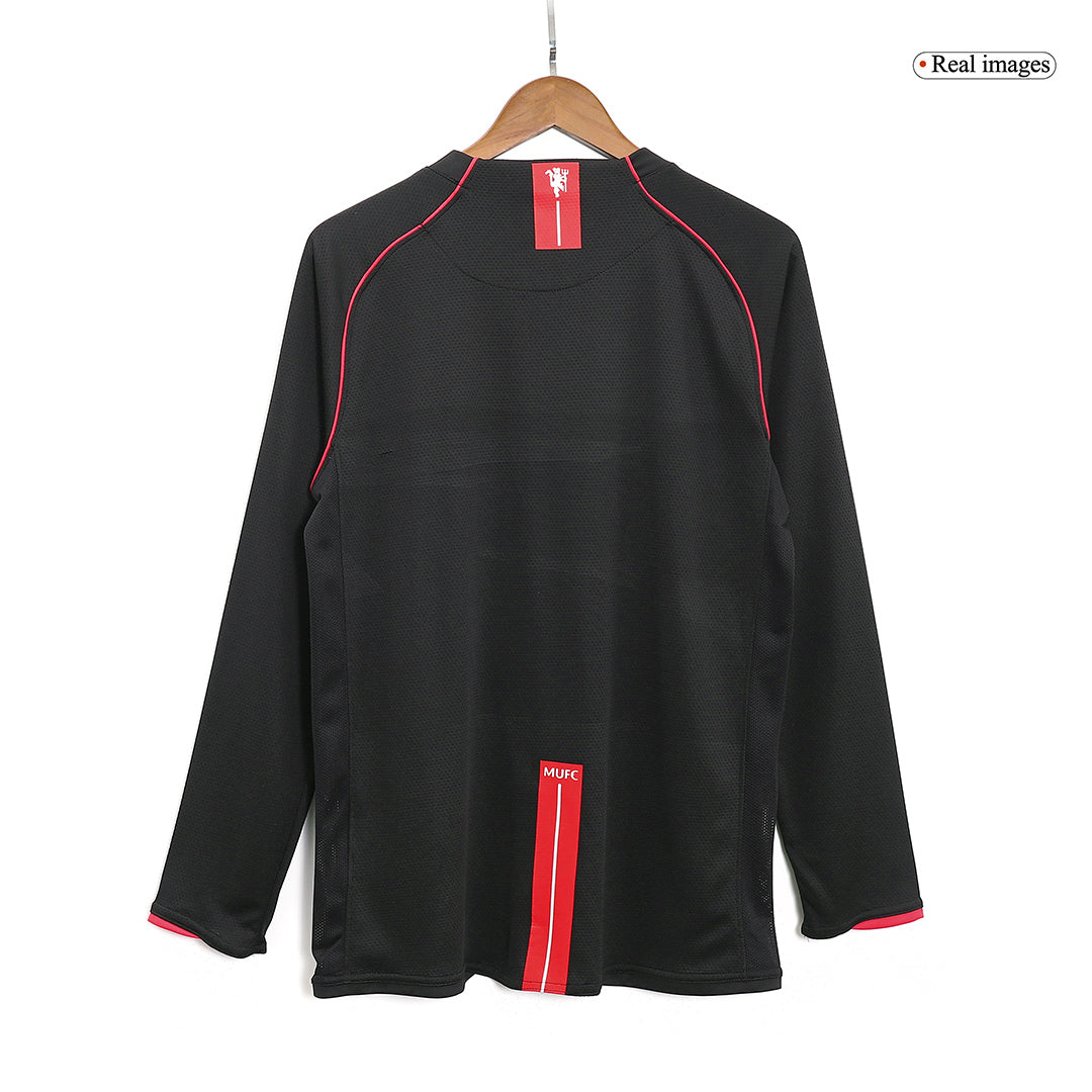 Retro Men's Manchester United 2007/08 Away Long Sleeve Soccer Jersey product view 10