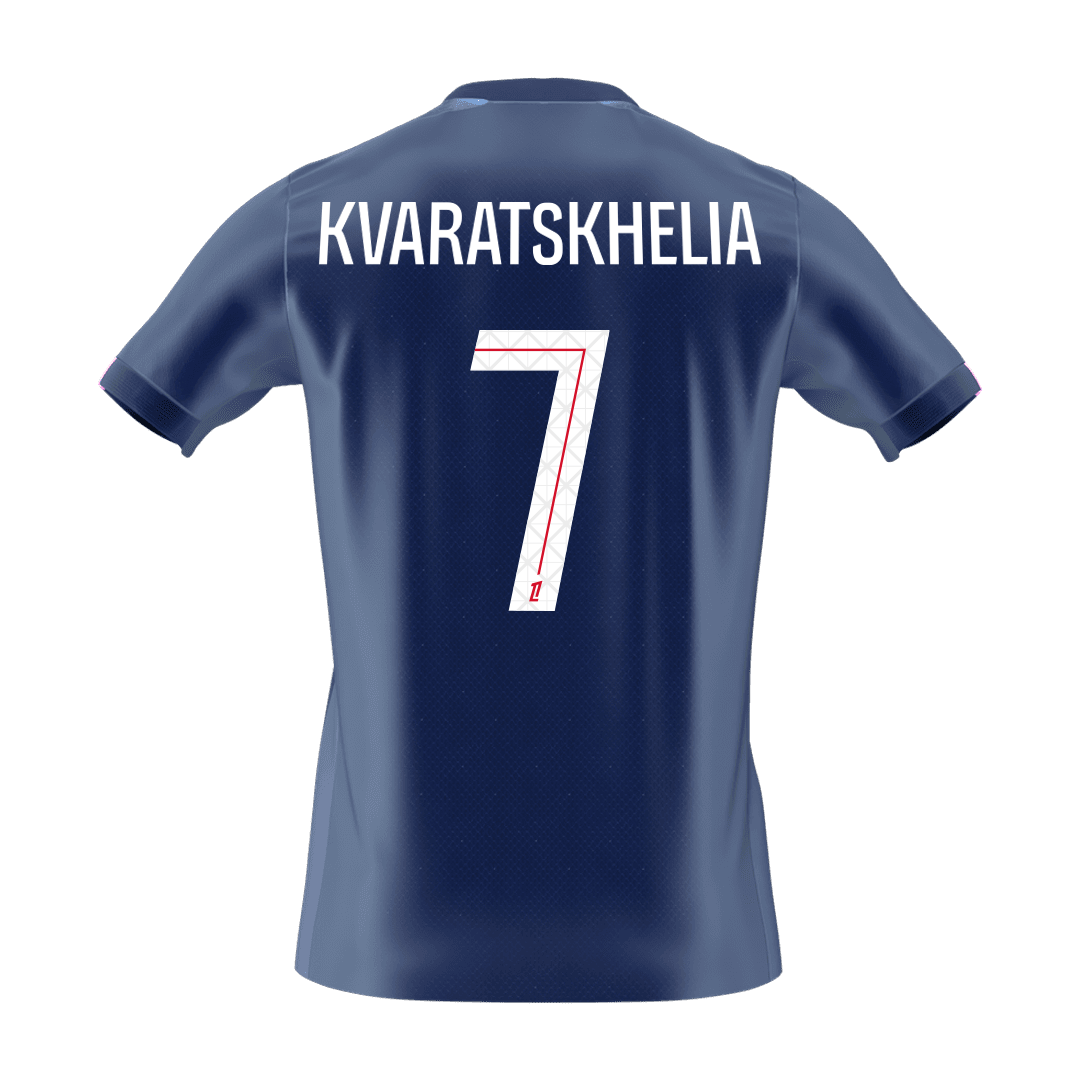 KVARATSKHELIA #7 Men's PSG 2025/26 Home Soccer Jersey Premium product view 8