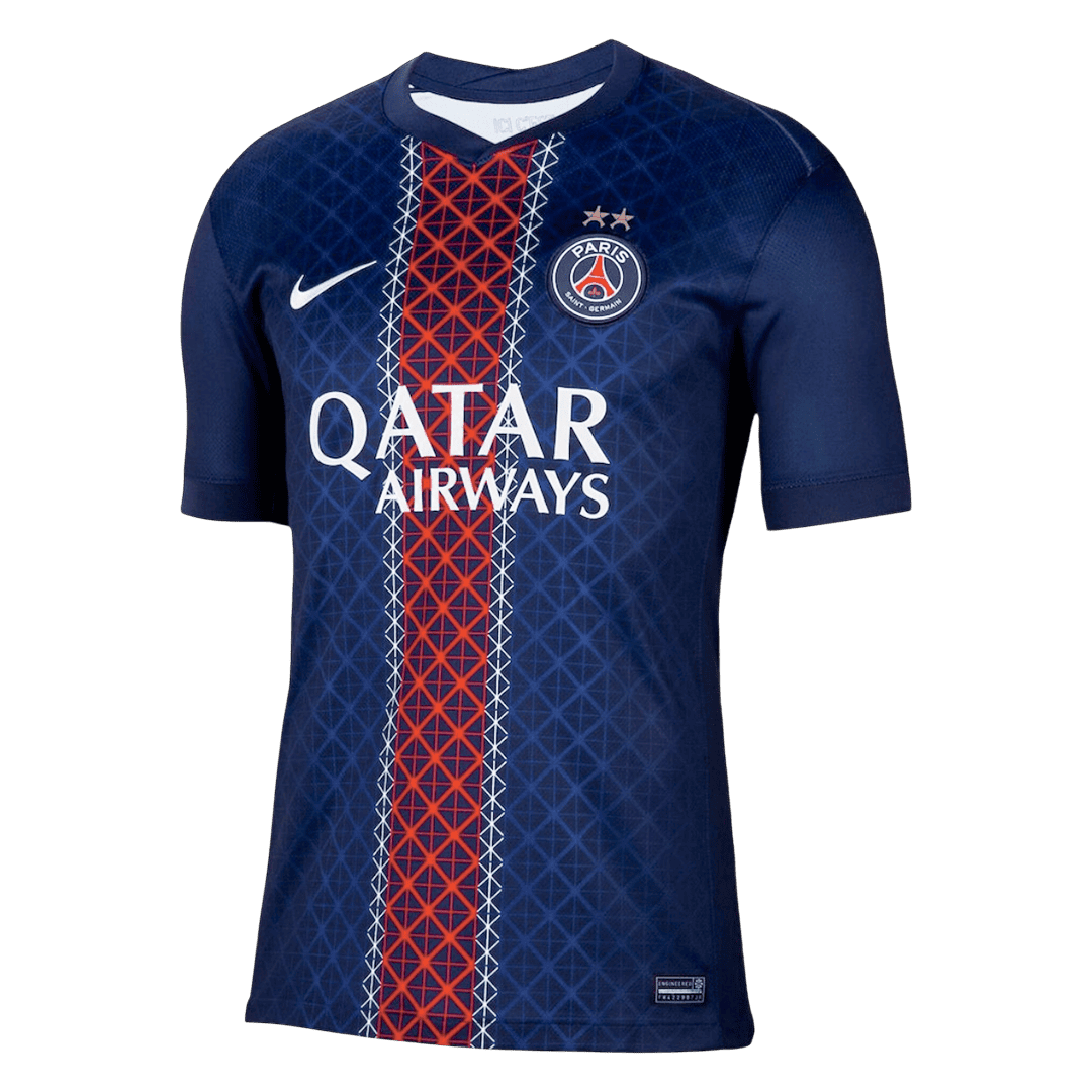 Champions of Europe #26 Men's PSG 2025/26 Home Soccer Jersey Premium product view 4