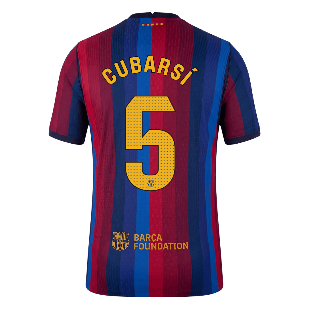 CUBARSÍ #5 Men's Barcelona 2026/27 Player Version Home Soccer Jersey product view 3