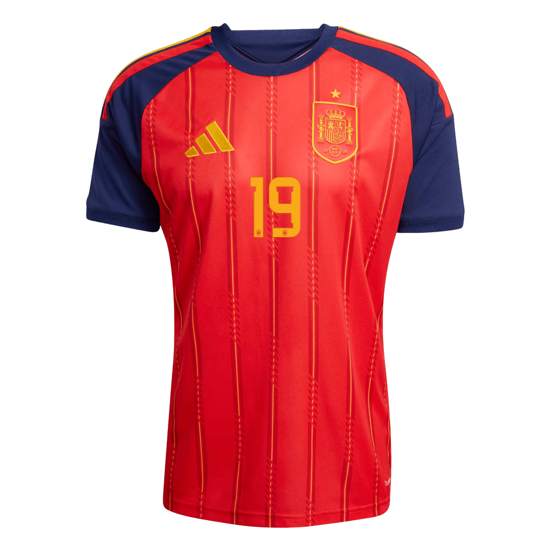 LAMINE YAMAL #19 Men's Spain World Cup 2026 Home Soccer Jersey Premium product view 3