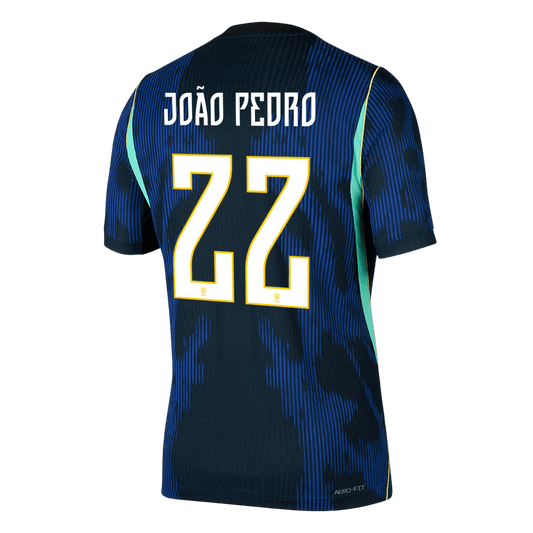 JOÃO PEDRO #22 Men's Brazil World Cup 2026 Player Version Away Soccer Jersey - Slim Fit product view 2