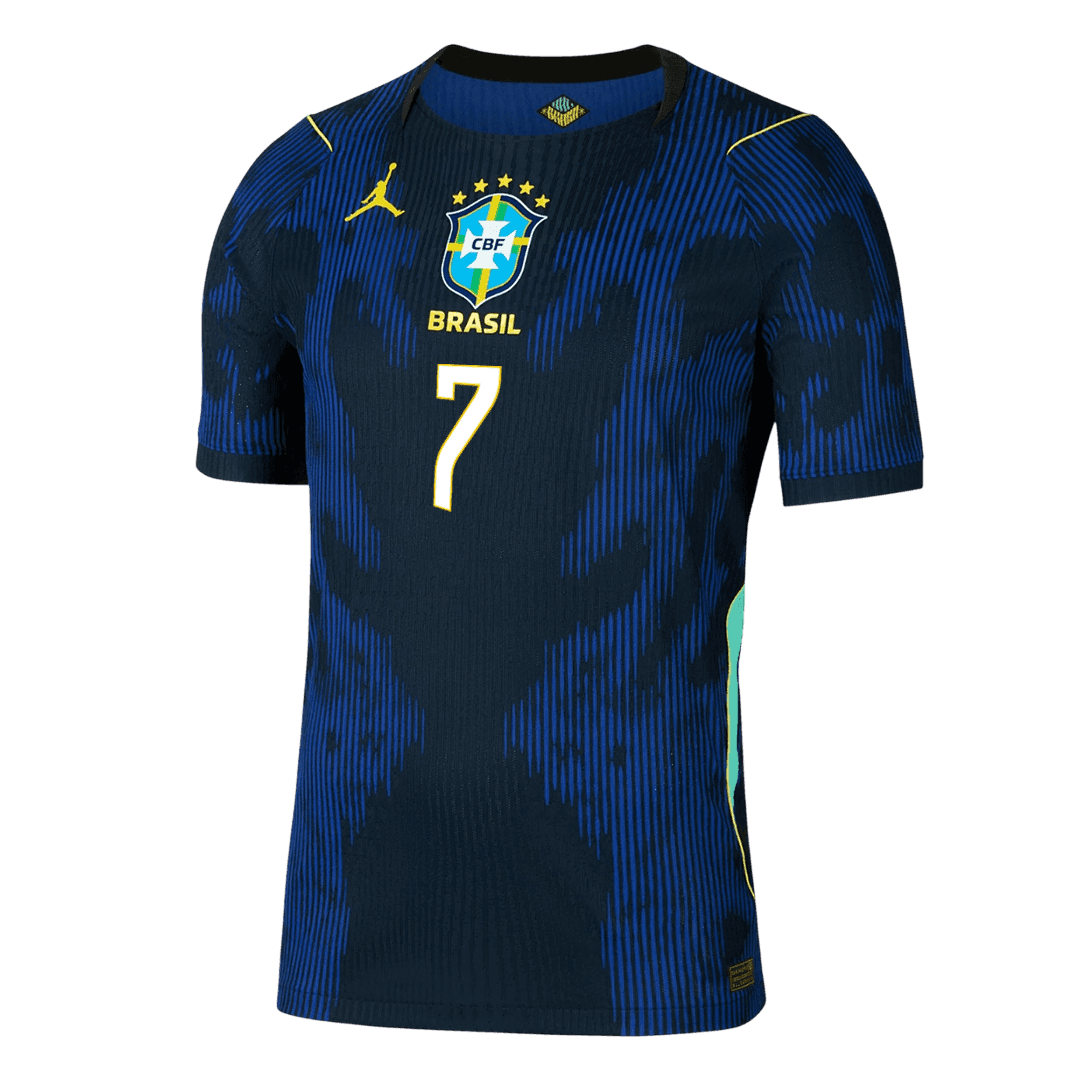 VINI JR. #7 Men's Brazil World Cup 2026 Player Version Away Soccer Jersey - Slim Fit product view 3