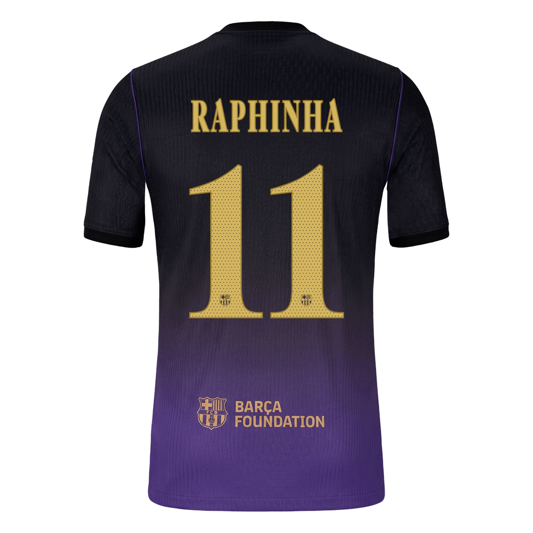 RAPHINHA #11 Men's Barcelona UCL 2026/27 Player Version Away Soccer Jersey product view 3