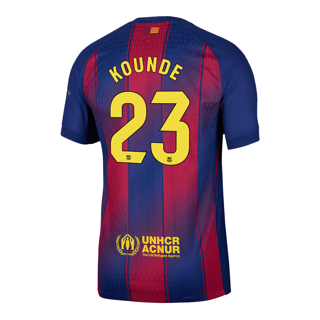 KOUNDE #23 Men's Barcelona 2025/26 Player Version Home Soccer Jersey - Slim Fit product view 14