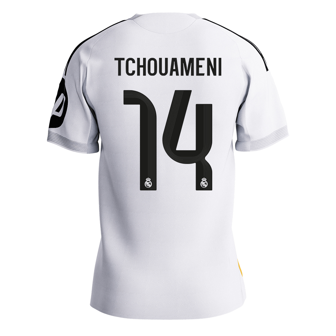 TCHOUAMENI #14 Men's Real Madrid 2025/26 Player Version Home Soccer Jersey - Slim Fit Premium product view 9