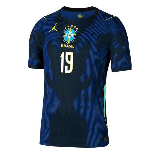ENDRICK #19 Men's Brazil World Cup 2026 Player Version Away Soccer Jersey - Slim Fit product view 2