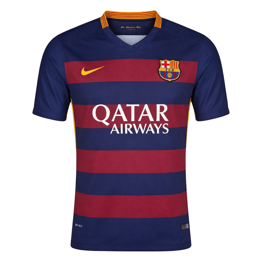Retro Men's Barcelona 2015/16 Home Soccer Jersey product view 1