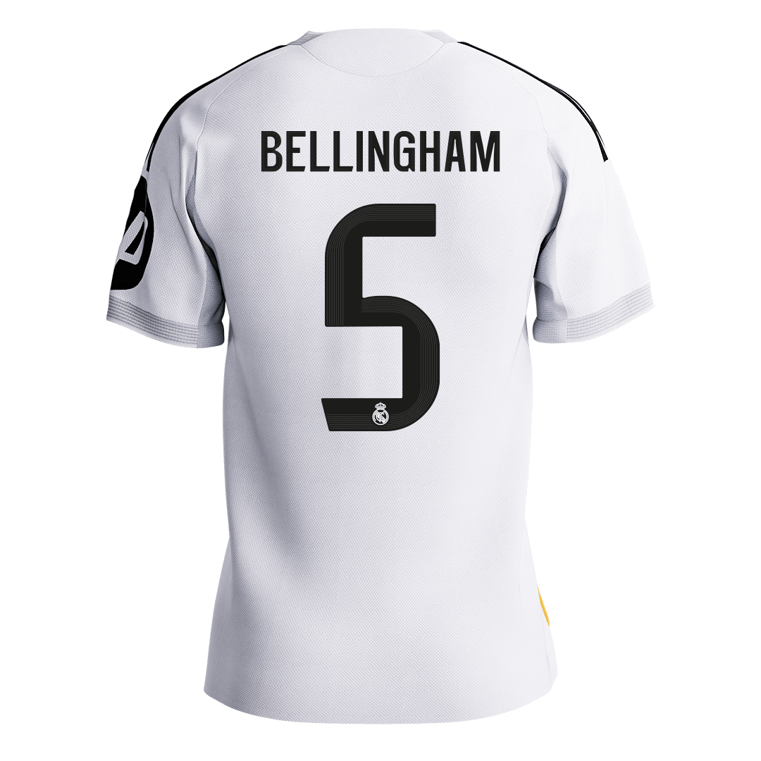 BELLINGHAM #5 Men's Real Madrid 2025/26 Player Version Home Soccer Jersey - Slim Fit Premium product view 9