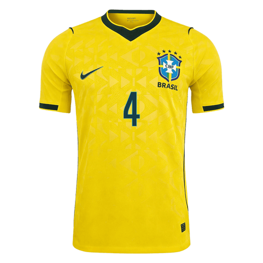 MARQUINHOS #4 Men's Brazil World Cup 2026 Player Version Home Soccer Jersey - Slim Fit product view 2