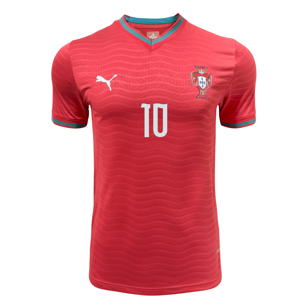 BERNARDO #10 Men's Portugal World Cup 2026 Player Version Home Soccer Jersey - Slim Fit product view 9