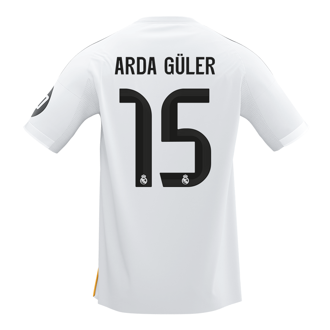 ARDA GÜLER #15 Men's Real Madrid 2025/26 Home Soccer Jersey Premium product view 9