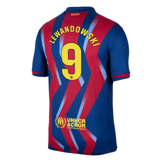 LEWANDOWSKI #9 Men's Barcelona 2025/26 Fourth Away Soccer Jersey product view 2