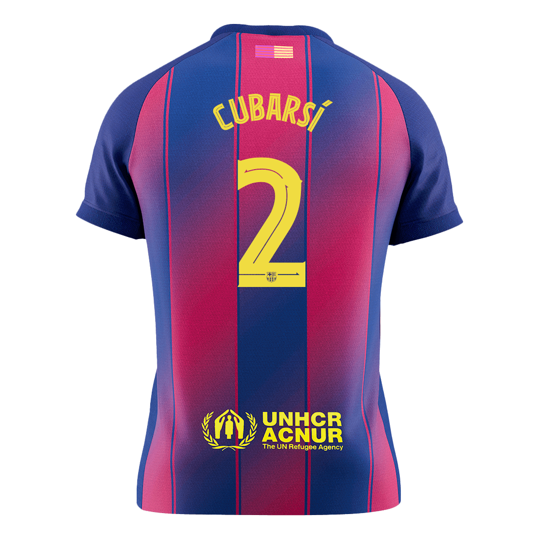 CUBARSÍ #2 Men's Barcelona UCL 2025/26 Home Soccer Jersey Premium product view 9