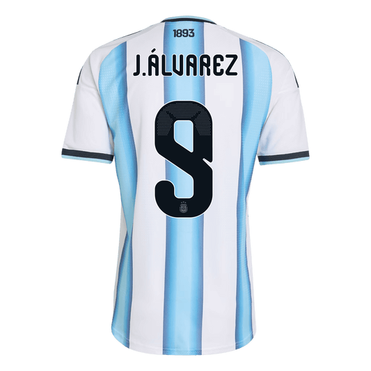 J.ÁLVAREZ #9 Men's Argentina World Cup 2026 Player Version Home Soccer Jersey - Slim Fit product view 2