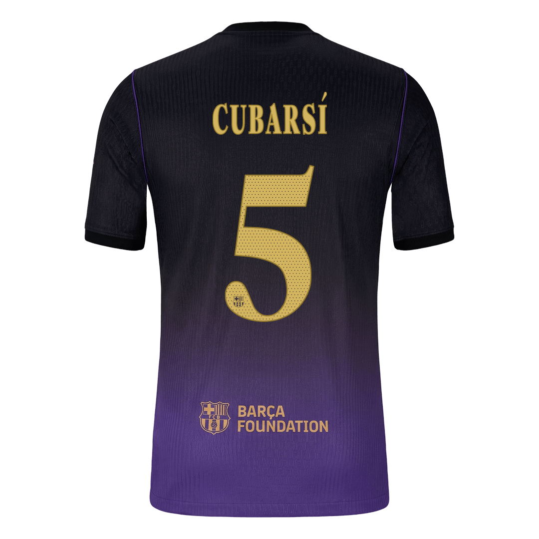 CUBARSÍ #5 Men's Barcelona UCL 2026/27 Player Version Away Soccer Jersey product view 3