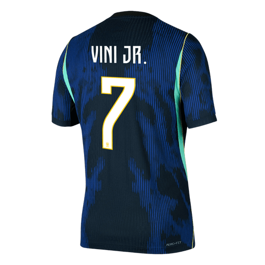 VINI JR. #7 Men's Brazil World Cup 2026 Player Version Away Soccer Jersey - Slim Fit product view 2