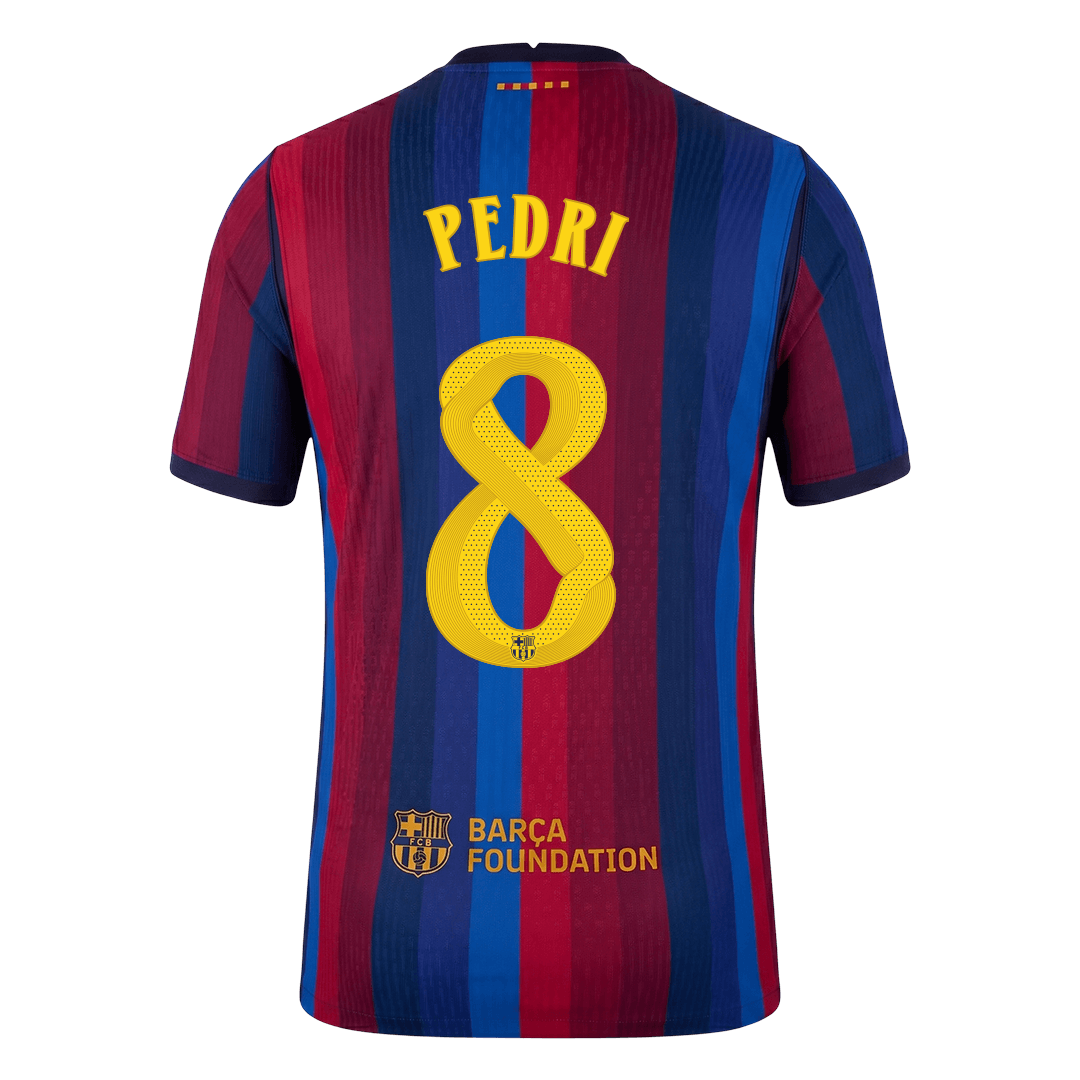 PEDRI #8 Men's Barcelona UCL 2026/27 Player Version Home Soccer Jersey product view 3