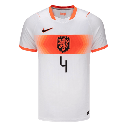 VIRGIL #4 Men's Netherlands World Cup 2026 Away Soccer Jersey product view 2