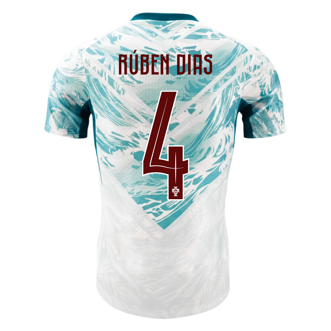 RÚBEN DIAS #4 Men's Portugal World Cup 2026 Player Version Away Soccer Jersey - Slim Fit product view 9