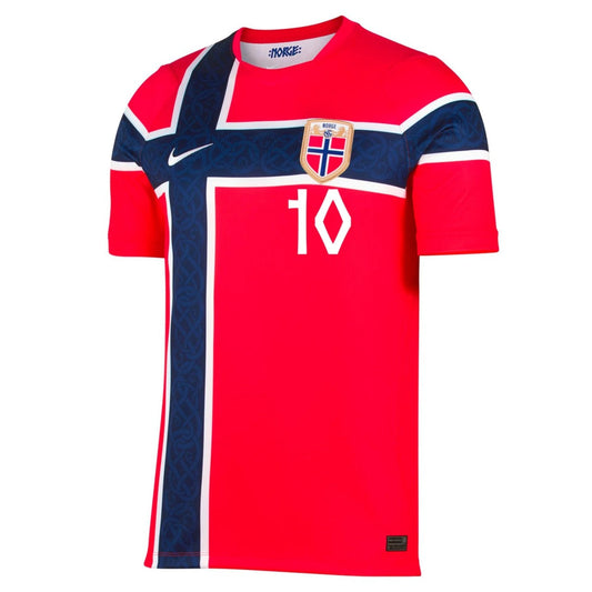 Ødegaard #10 Men's Norway World Cup 2026 Home Soccer Jersey product view 2