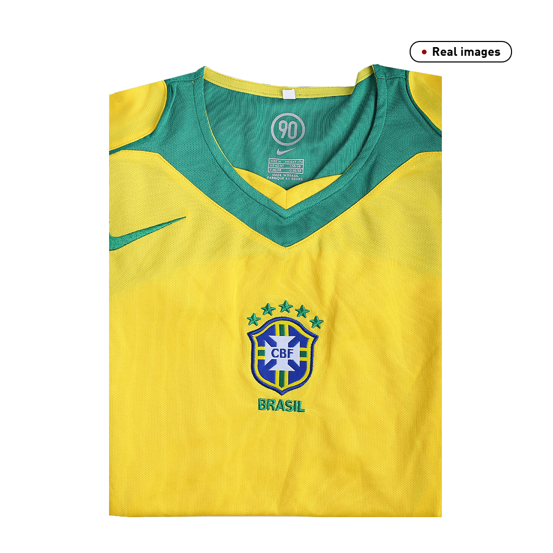 Retro Men's Brazil 2004 Home Soccer Jersey product view 5
