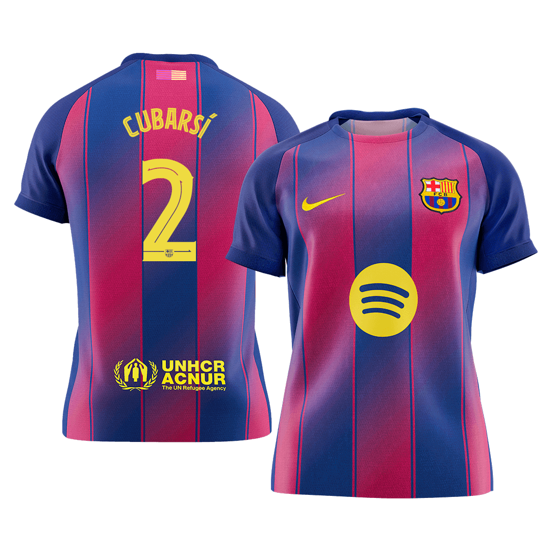 CUBARSÍ #2 Men's Barcelona UCL 2025/26 Home Soccer Jersey Premium product view 1