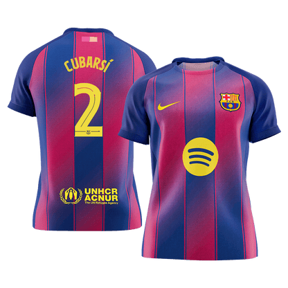 CUBARSÍ #2 Men's Barcelona UCL 2025/26 Home Soccer Jersey Premium product view 1