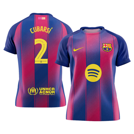 CUBARSÍ #2 Men's Barcelona UCL 2025/26 Home Soccer Jersey Premium product view 1