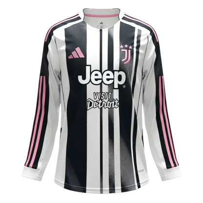 Men's Juventus 2025/26 Home Long Sleeve Soccer Jersey product view 1