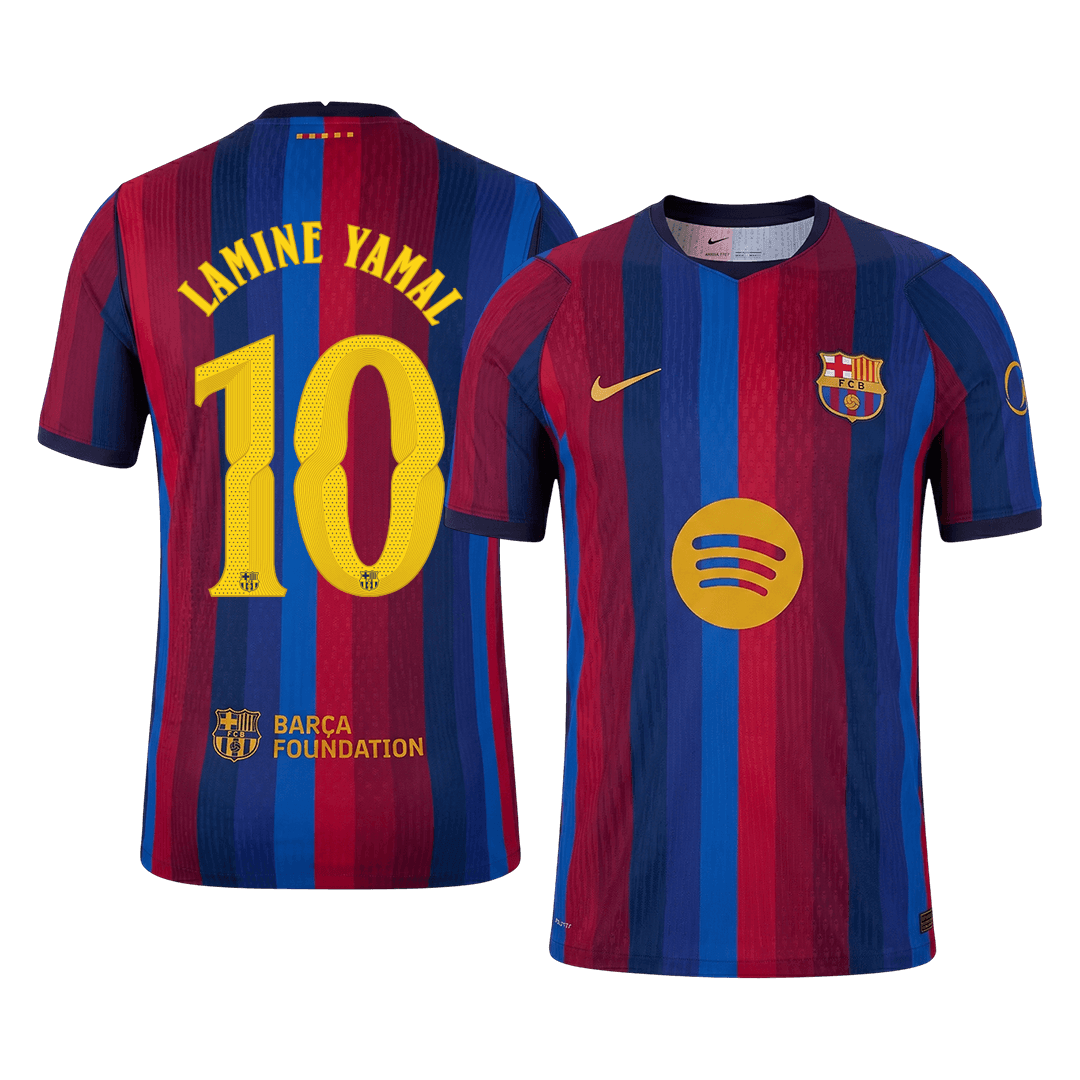 LAMINE YAMAL #10 Men's Barcelona UCL 2026/27 Player Version Home Soccer Jersey product view 1