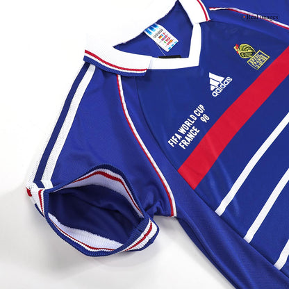 Retro Men's France World Cup 1998 Home Soccer Jersey product view 4