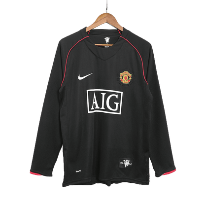 Retro ROONEY #10 Men's Manchester United 2007/08 Away Long Sleeve Soccer Jersey product view 10