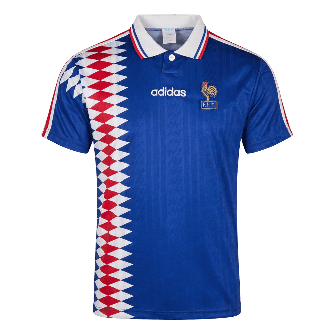 Retro Men's France 1994 Home Soccer Jersey product view 1