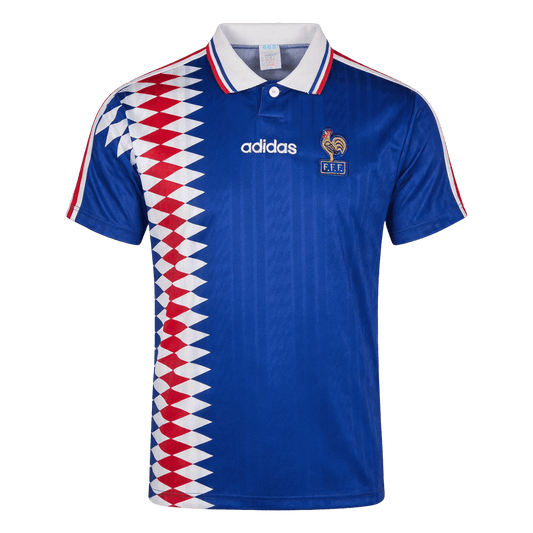 Retro Men's France 1994 Home Soccer Jersey product view 1