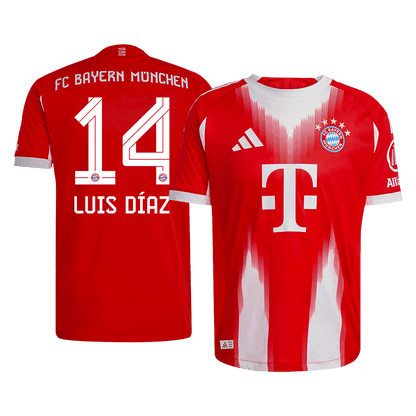LUIS DÍAZ #14 Men's Bayern Munich 2025/26 Player Version Home Soccer Jersey - Slim Fit product view 1