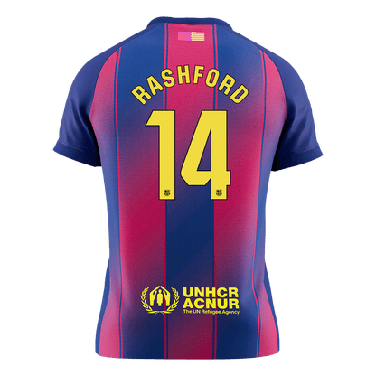 RASHFORD #14 Men's Barcelona 2025/26 Home Soccer Jersey Premium product view 9
