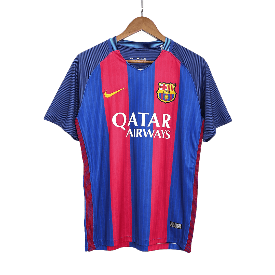Retro MESSI #10 Men's Barcelona 2016/17 Home Soccer Jersey product view 11