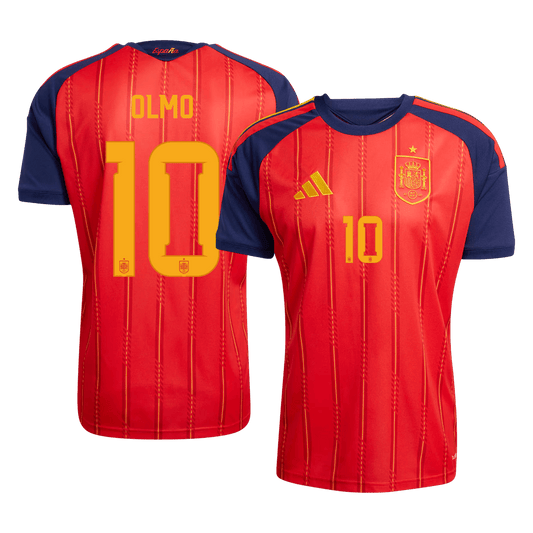 OLMO #10 Men's Spain World Cup 2026 Home Soccer Jersey Premium product view 1