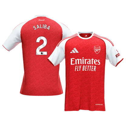 SALIBA #2 Men's Arsenal 2025/26 Home Soccer Jersey Premium product view 1