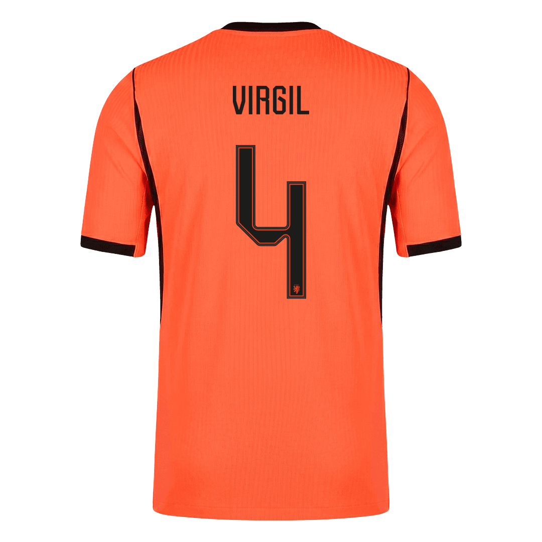 VIRGIL #4 Men's Netherlands World Cup 2026 Player Version Home Soccer Jersey - Slim Fit product view 10