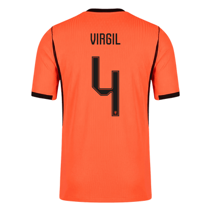 VIRGIL #4 Men's Netherlands World Cup 2026 Player Version Home Soccer Jersey - Slim Fit product view 10