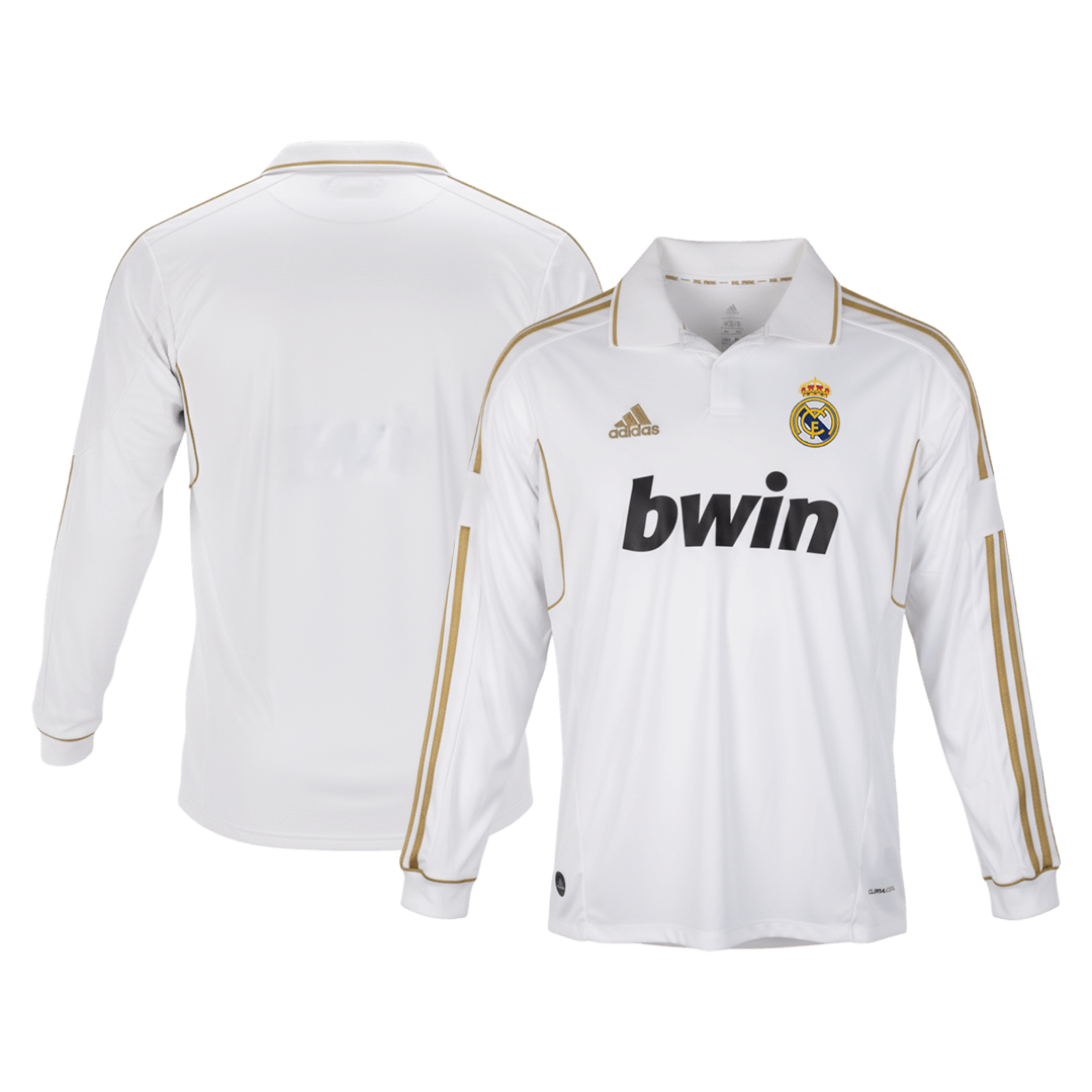 Retro Men's Real Madrid 2011/12 Home Long Sleeve Soccer Jersey product view 9